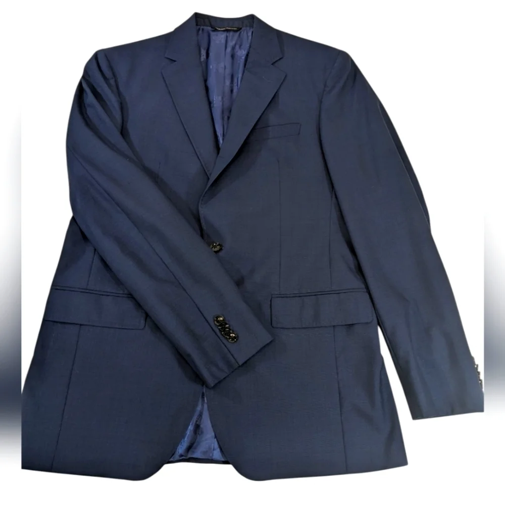 New Ted Baker London Jay CT Men's Navy Blazer Made in Italy 100% Wool Size 42L